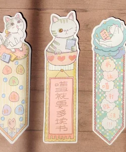 Cat Themed Bookmark Set 9
