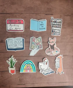 Book-themed Sticker Set