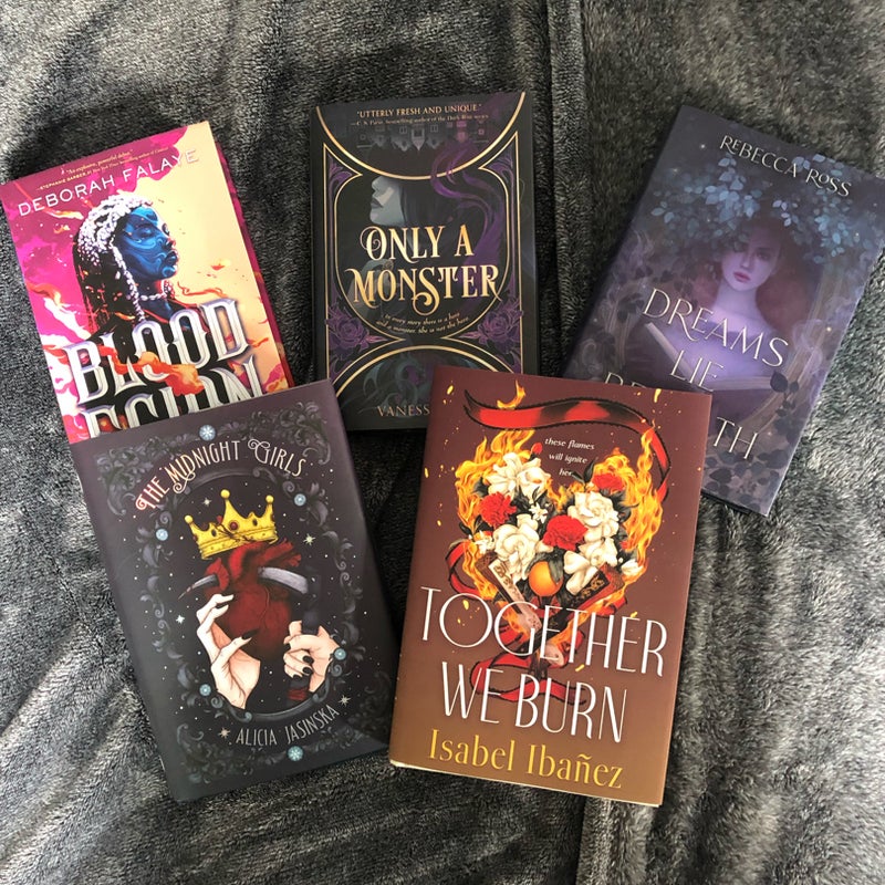 LOT OF FIVE bookish box and fairyloot exclusive books 