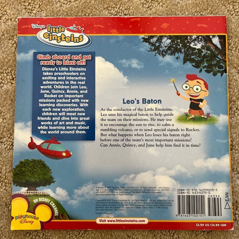 Disney's Little Einsteins Leo's Baton by Disney Books, Paperback ...