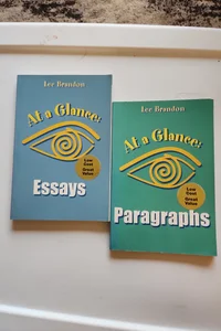 LOT of 2 teacher books / at a glance essays & at a glance paragraphs 