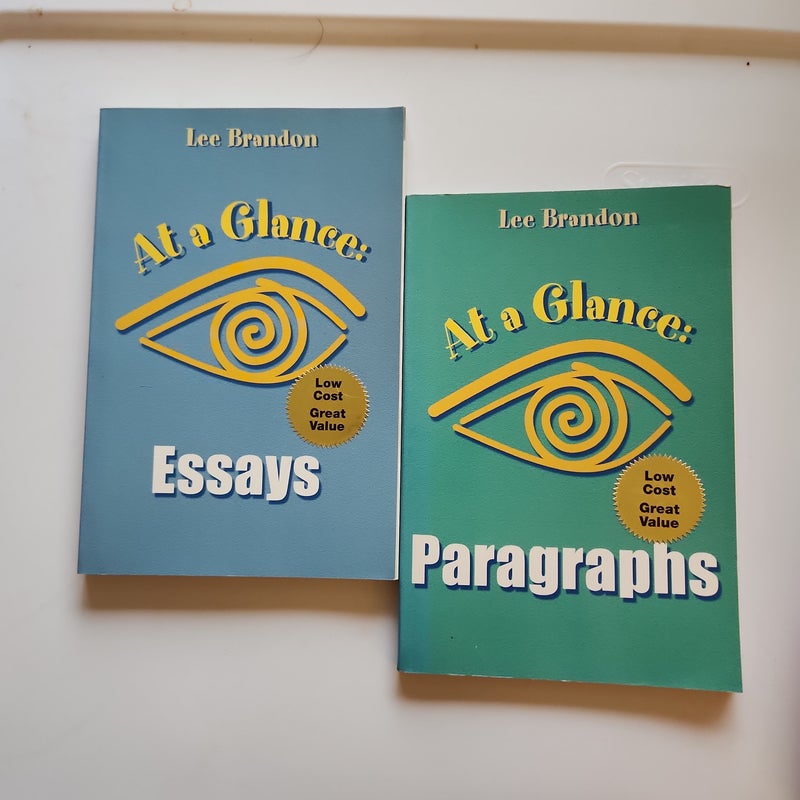 LOT of 2 teacher books / at a glance essays & at a glance paragraphs 
