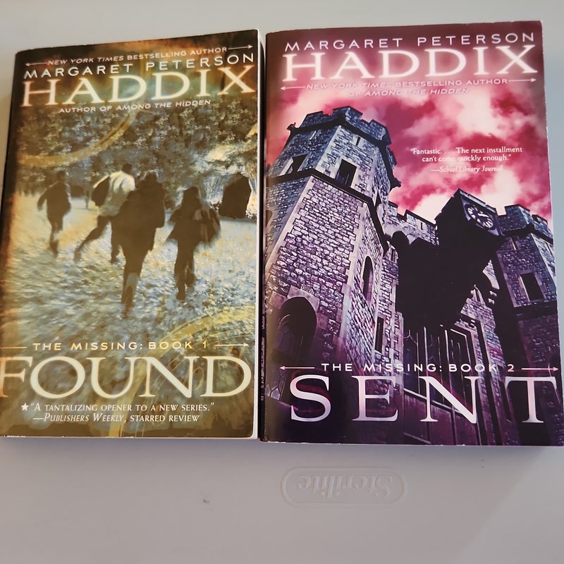 The Missing series LOT Found book 1 and Sent, book 2