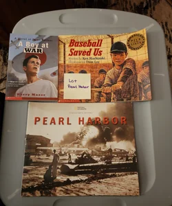 Pearl Harbor LOT/ A Boy at War, Baseball Saved Us and 2 copies of Pearl Harbor