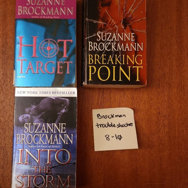 Suzanne Brockmann LOT #2/ Hot Target, Into the Storm and Breaking Point