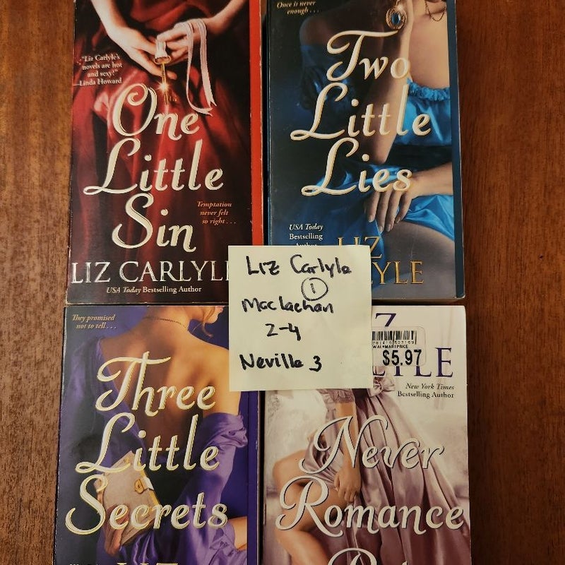 Carlyle LOT 1/ One Little Sin, Two little Lies, Three Little Secrets & Never Romance. Duke 