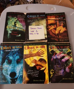 Darren Shan LOT #1/ A Living Nightmare, The Vampire's Assistant, Tunnels of Blood, Vampire Mountain, Trials of Death, The Vampire Prince