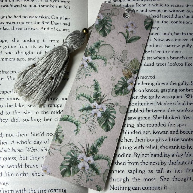 Gray Botanical Bookmark