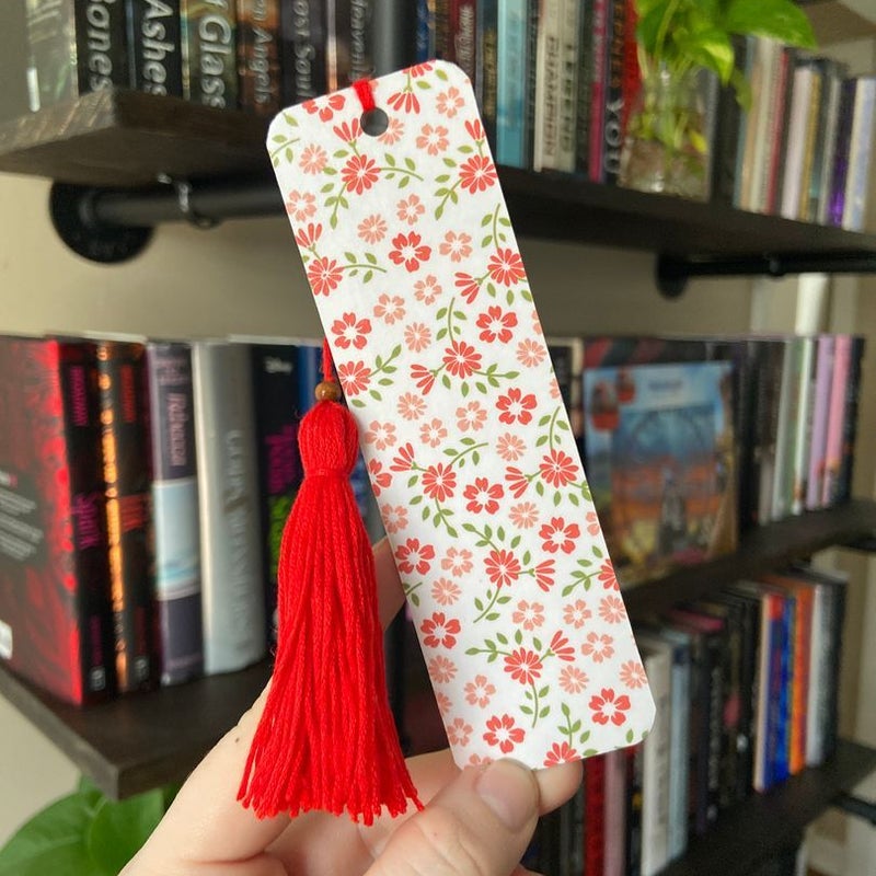 Red Flower Bookmark