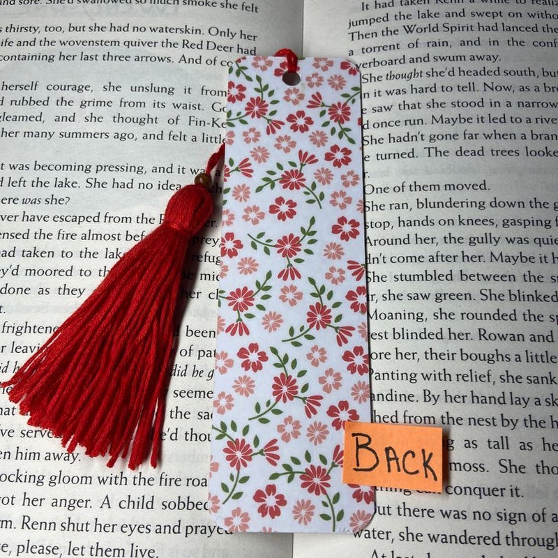 Red Flower Bookmark
