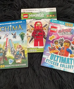 3 Lego ultimate sticker collection books 
