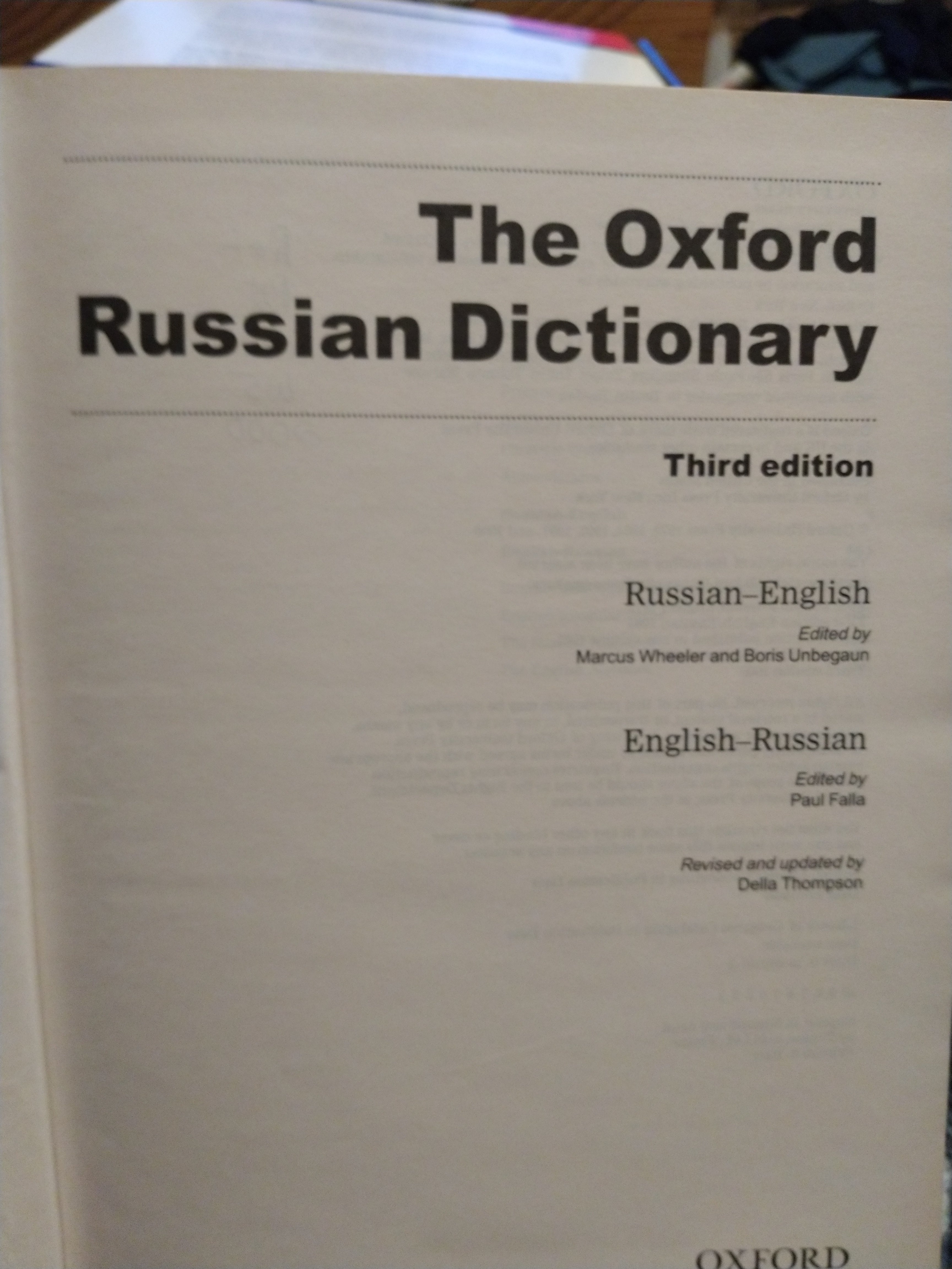 Russian　Dictionary　Wheeler,　by　Marcus　Hardcover　Pangobooks　The　Oxford