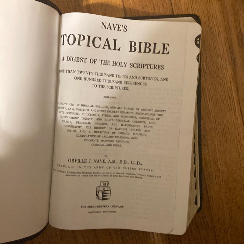 Nave’s Topical Bible, Thumb Index