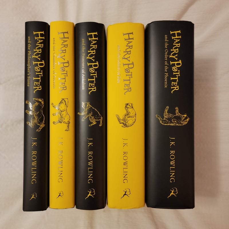 Harry Potter #1-5 Hufflepuff House Editions
