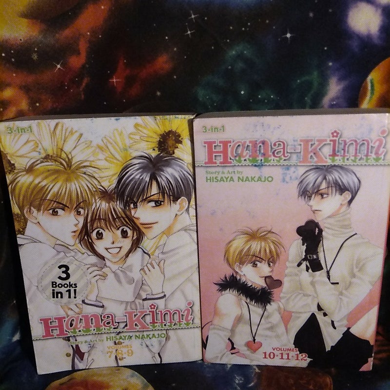 5pc Hana-Kimi 3-in-1 Manga Graphic Novels 