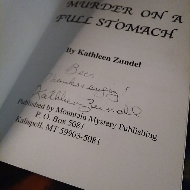 P57 Murder on a Full Stomach Signed Copy