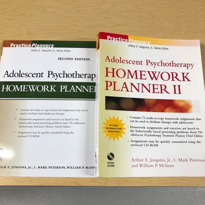 Adolescent Psychotherapy Homework Planner 