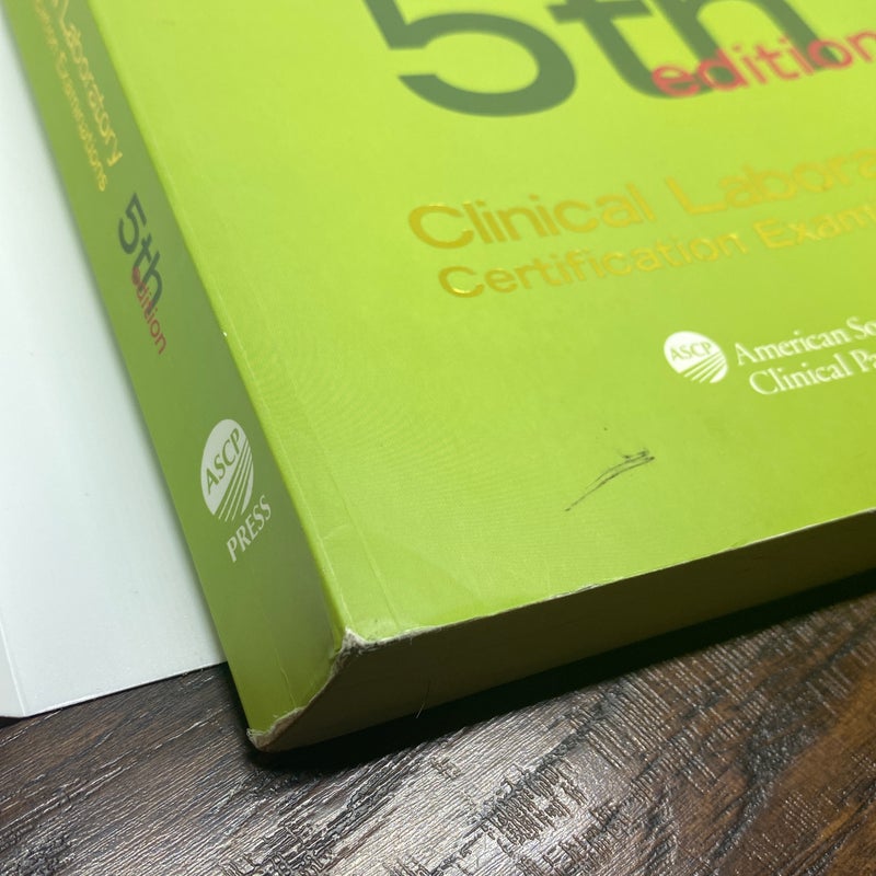 Boc Study Guide for the Clinical Laboratory Certification Examinations