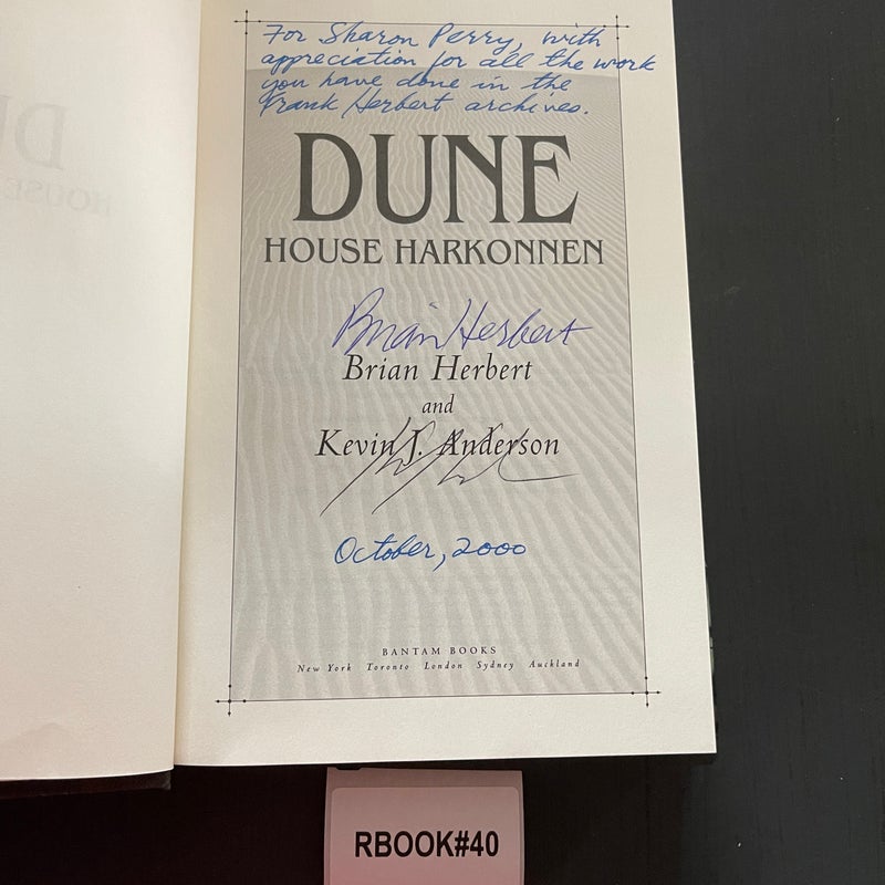 Dune House Harkonnen SIGNED BY BOTH AUTHORS