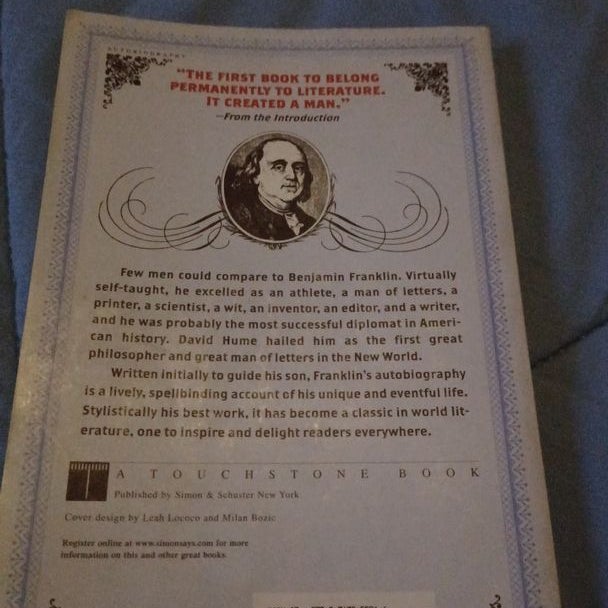 The Autobiography of Benjamin Franklin