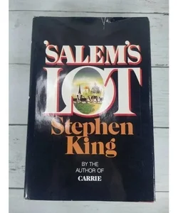 Stephen King Hardcover Salem's Lot Copyright 1975 Book Club Edition