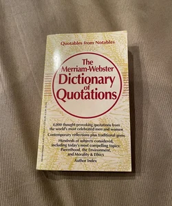 The Merriam-Webster Dictionary of Quotations