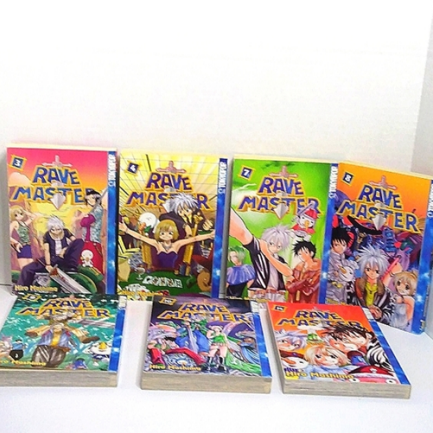Rave master comic books 3,4,7,8,9,10,14,15,19, 20