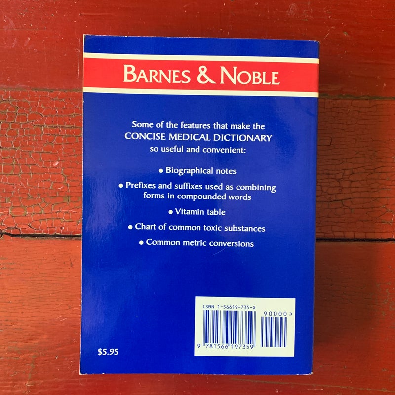 Barnes and Noble Concise Medical Dictionary