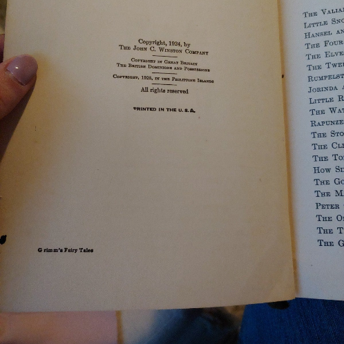 Grimm's Fairy Tales, 1924 antique