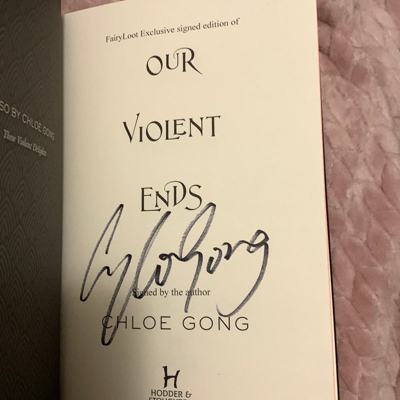 Our Violent Ends Fairyloot edition damaged 