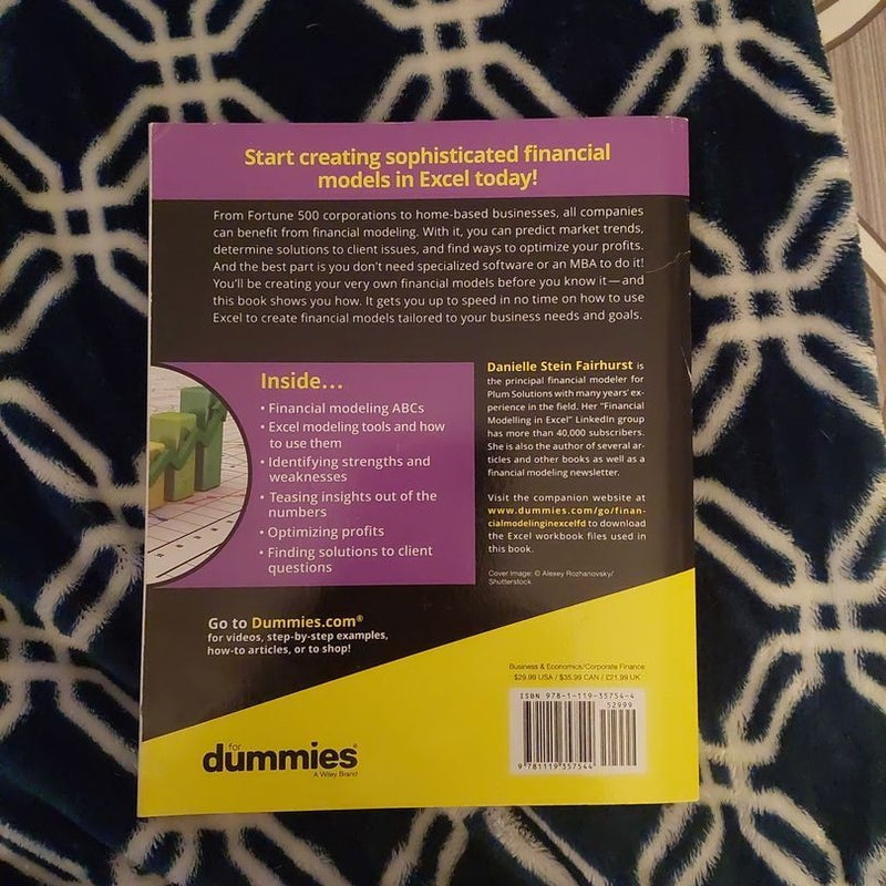 Financial Modeling in Excel for Dummies