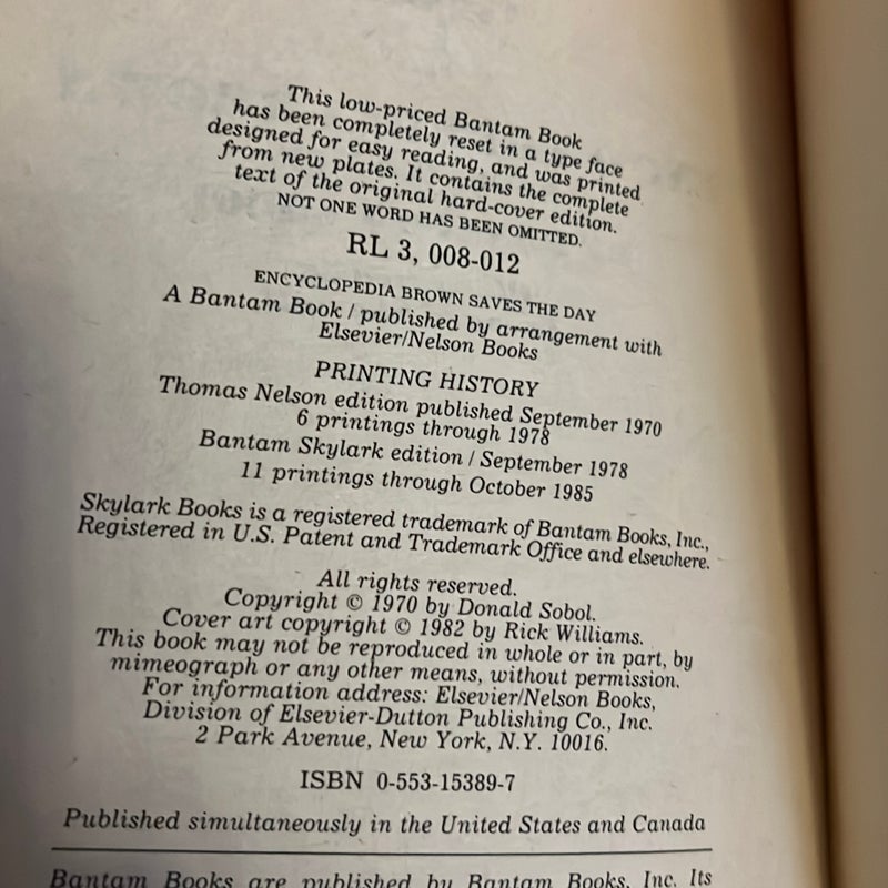 Encyclopedia Brown vintage 1970s