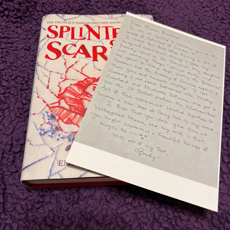 Beacon Book Box “Splinters of Scarlet” - signed/author letter