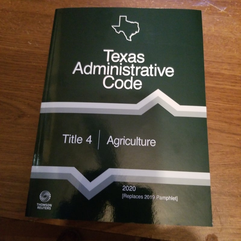 Use 2020 paperback  title 4 agriculture 