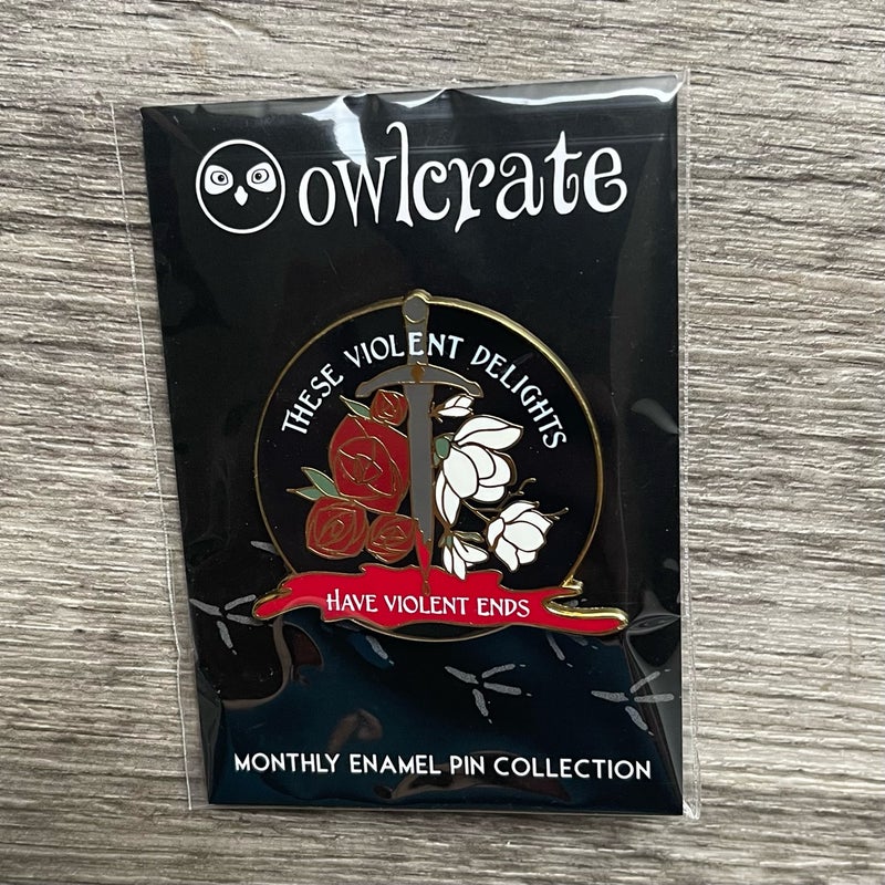These Violent Delights by Chloe Gong Owlcrate Monthly Enamel Pin