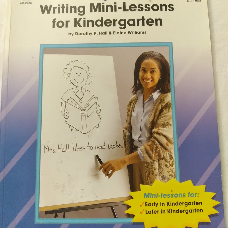 Writing Mini Lessons for Kindergarten