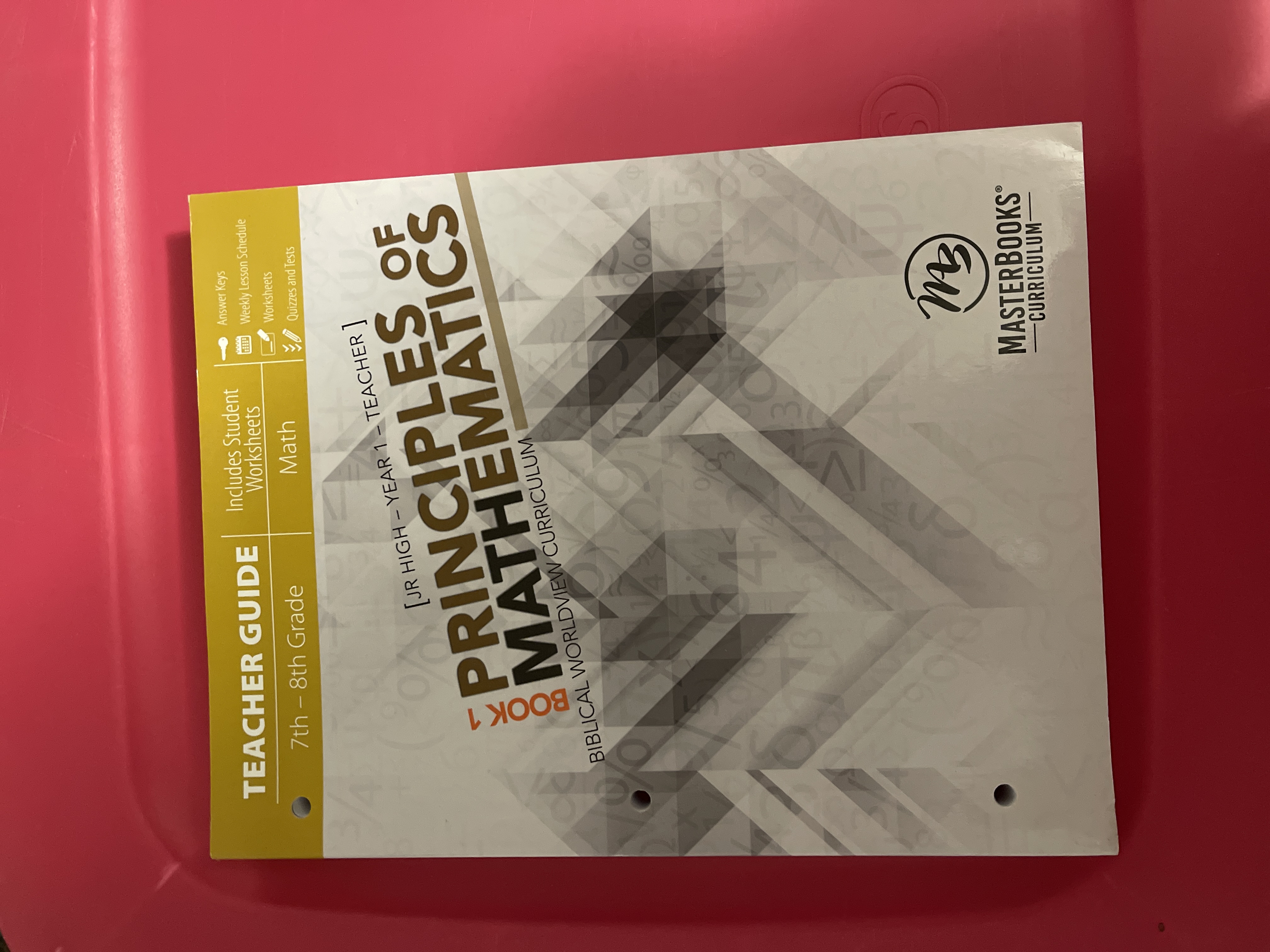 Principles of Mathematics Book 1 (Teacher Guide)