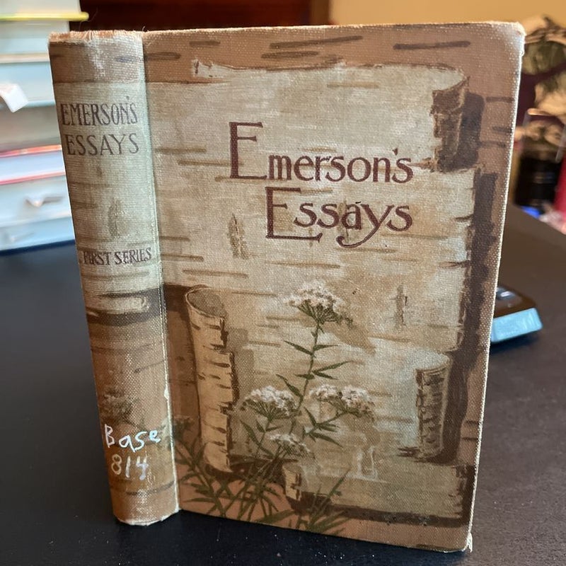 Emerson’s Essays First Series, pub T Y Crowell & c, undated pretty cover VTG