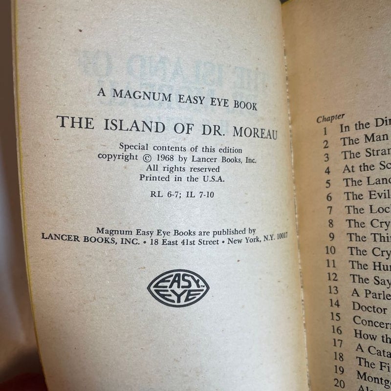 The island of Dr Moreau by HG Wells
