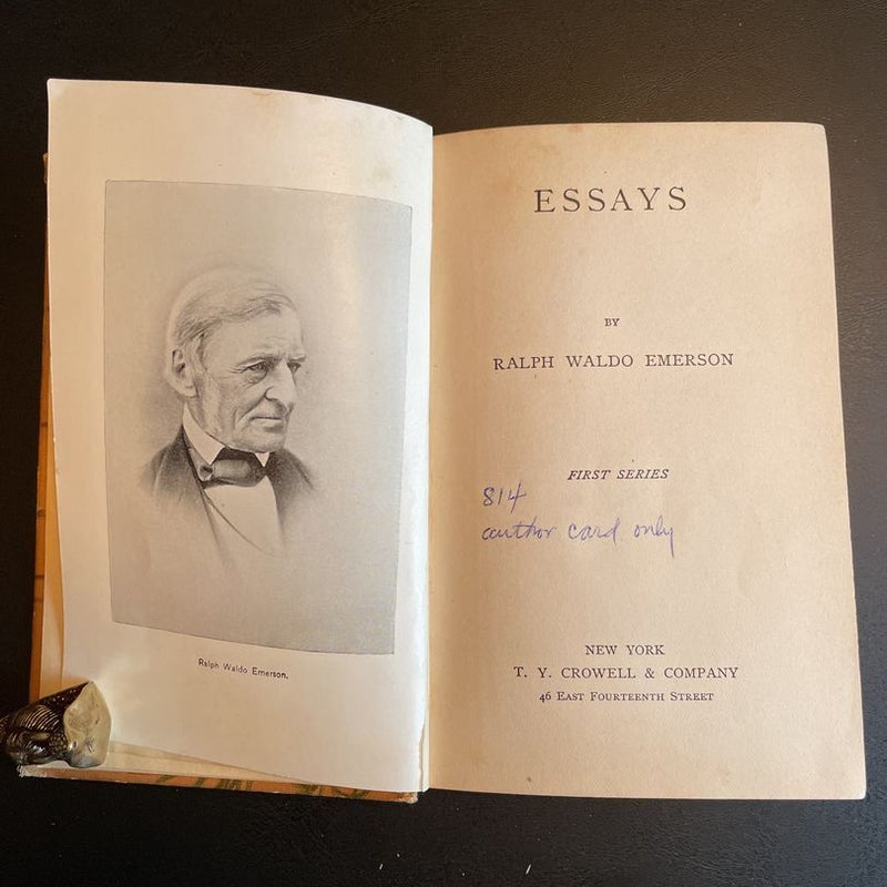 Emerson’s Essays First Series, pub T Y Crowell & c, undated pretty cover VTG