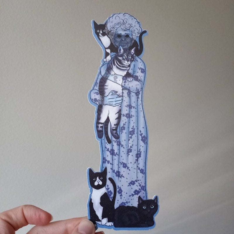 Ghost/Crazy Cat Lady Bookmark