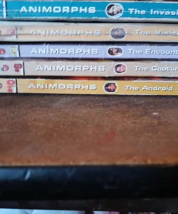 Animorphs books 1,2,3,6,10