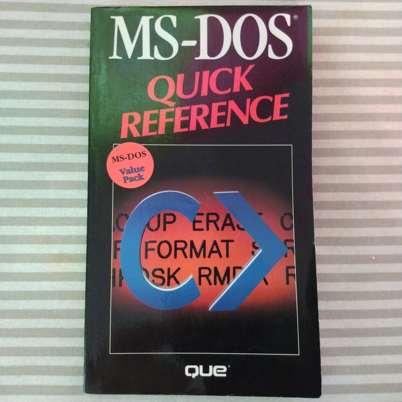 MS-DOS Quick Reference