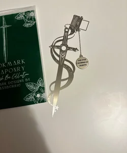 The high mountain court metal bookmark