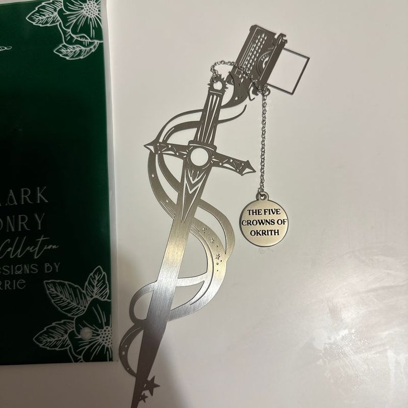 The high mountain court metal bookmark