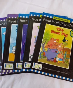 BOOK LOT of 5 Now I'm Reading books Read It Write It Draw It level 1&2