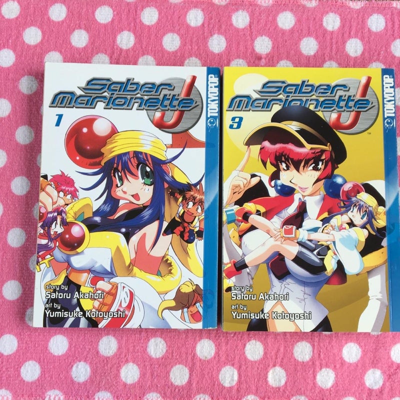Saber Marionette Manga Volumes 1 & 3