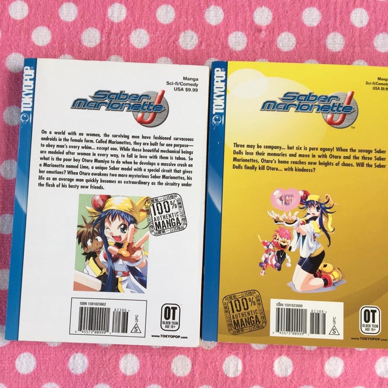 Saber Marionette Manga Volumes 1 & 3