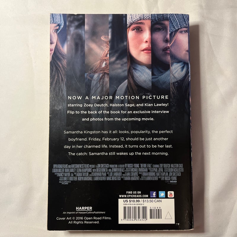 Before I Fall Movie Tie-In Edition