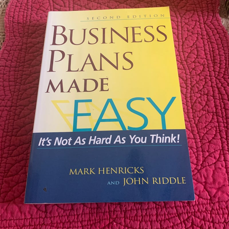 Business Plans Made Easy